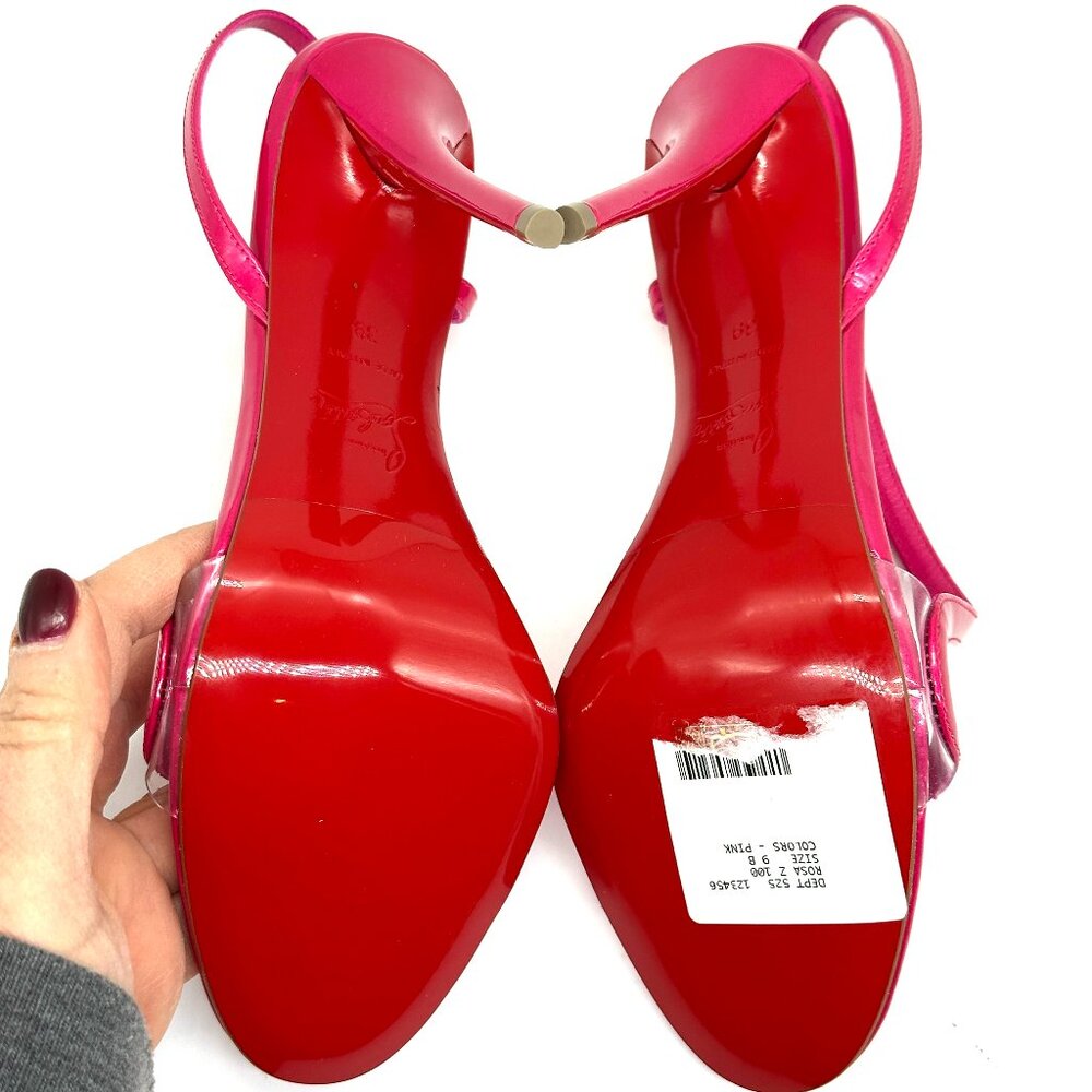 Christian Louboutin Pink Strappy Sandals - Picture 14 of 16